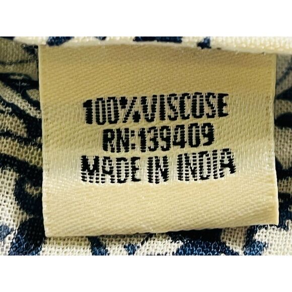 Mimi Viscose Black White Shawl Kimono Boho Wrap Layering India Large Cover Up - Picture 8 of 8